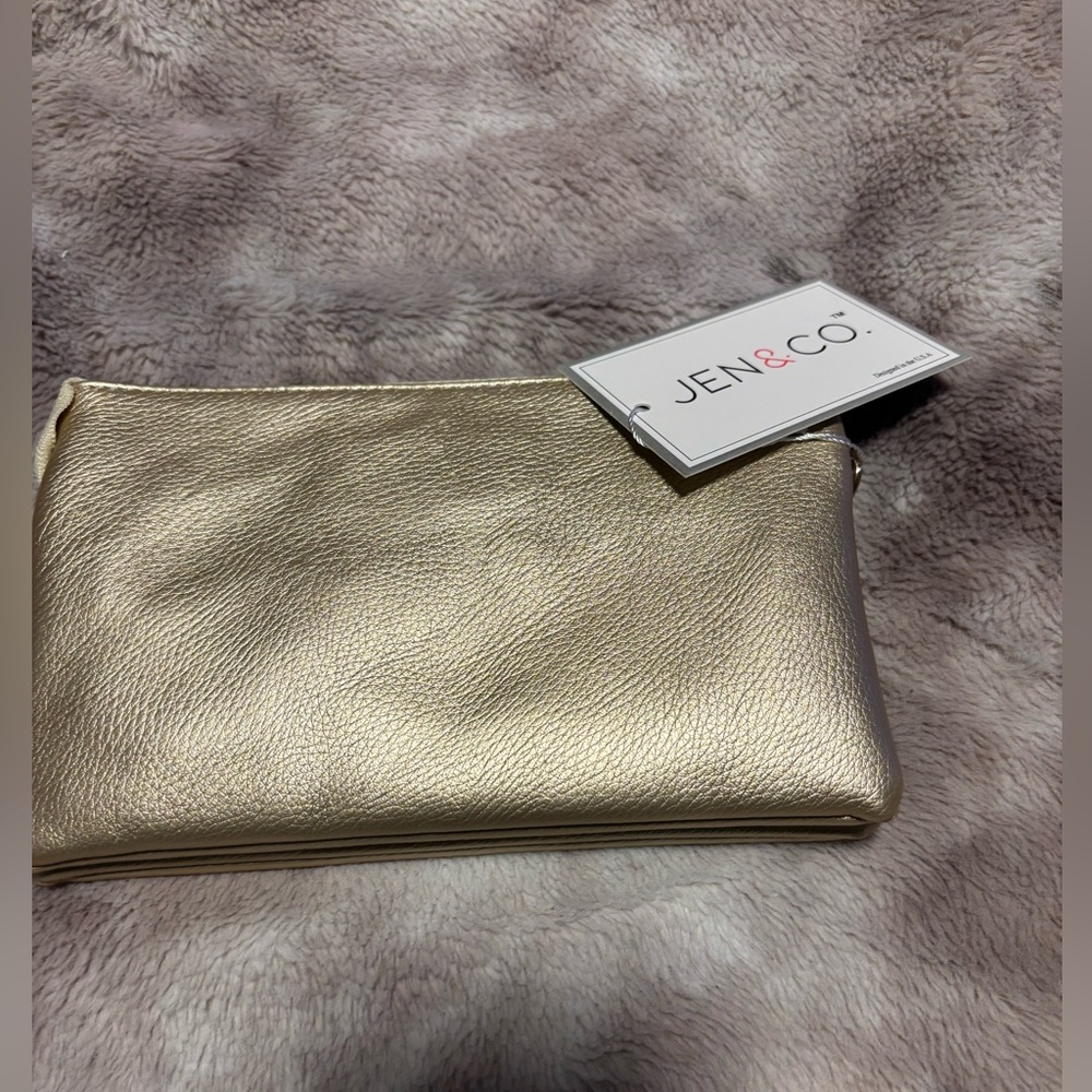 Jen & Co. Gold Wristlet Clutch